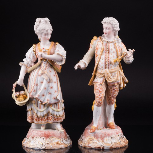 Пара с флейтой и корзинкой, Франция, кон. 19 в