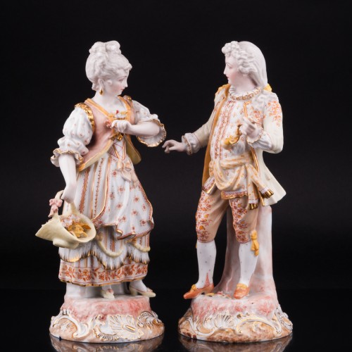 Пара с флейтой и корзинкой, Франция, кон. 19 в