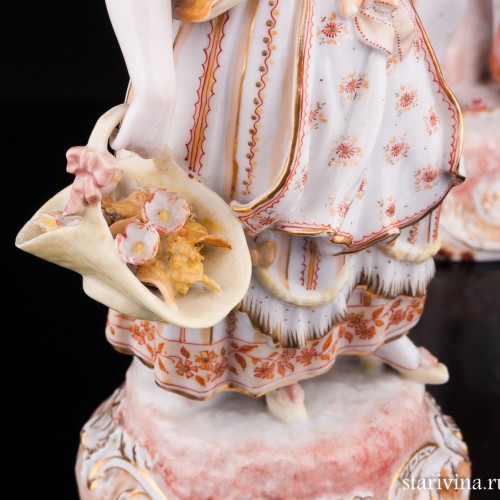 Пара с флейтой и корзинкой, Франция, кон. 19 в