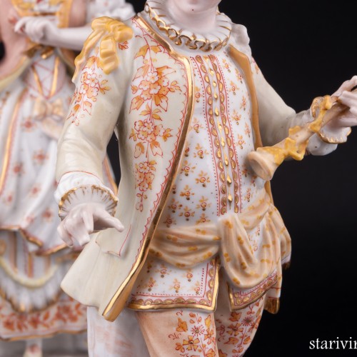 Пара с флейтой и корзинкой, Франция, кон. 19 в