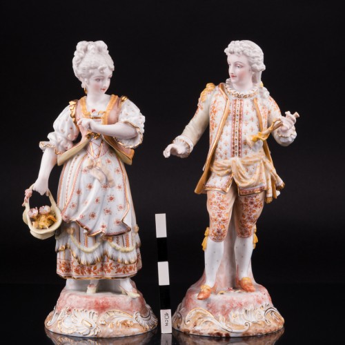 Пара с флейтой и корзинкой, Франция, кон. 19 в