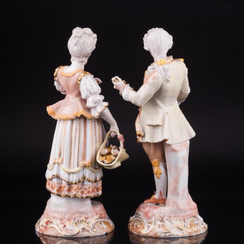 Пара с флейтой и корзинкой, Франция, кон. 19 в