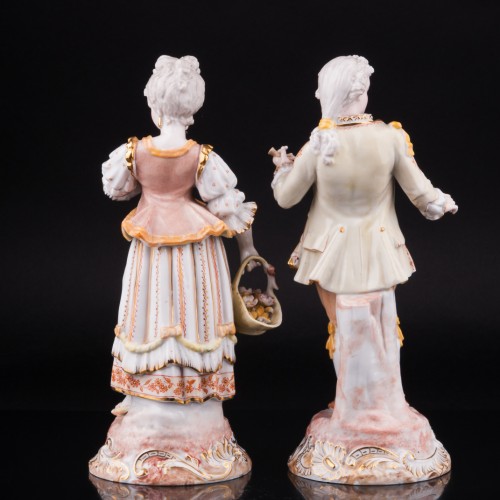 Пара с флейтой и корзинкой, Франция, кон. 19 в