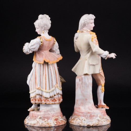 Пара с флейтой и корзинкой, Франция, кон. 19 в