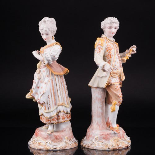 Пара с флейтой и корзинкой, Франция, кон. 19 в