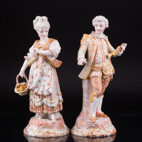 Пара с флейтой и корзинкой, Франция, кон. 19 в