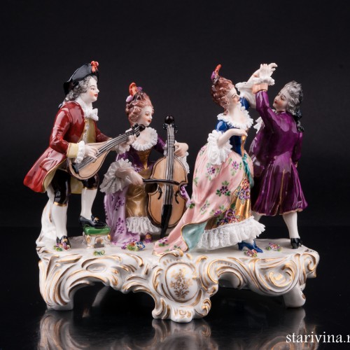 Концерт, кружевная миниатюра, Volkstedt, Германия, до 1935 г