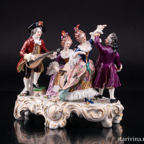 Концерт, кружевная миниатюра, Volkstedt, Германия, до 1935 г
