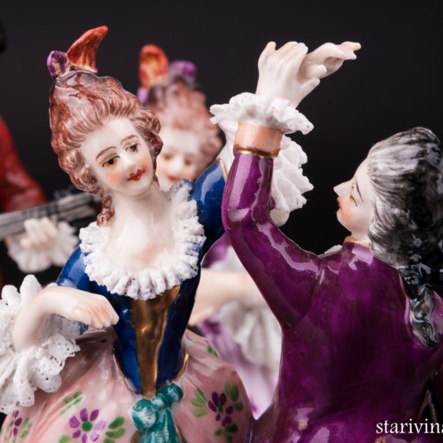 Концерт, кружевная миниатюра, Volkstedt, Германия, до 1935 г