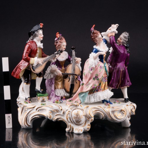 Концерт, кружевная миниатюра, Volkstedt, Германия, до 1935 г