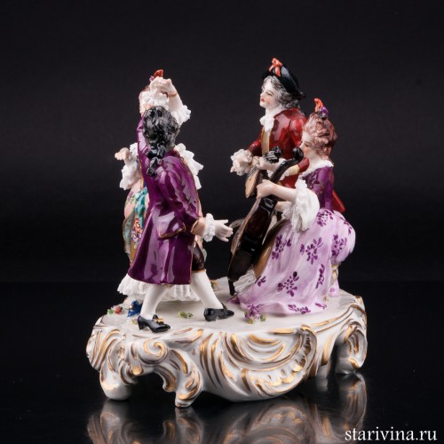 Концерт, кружевная миниатюра, Volkstedt, Германия, до 1935 г