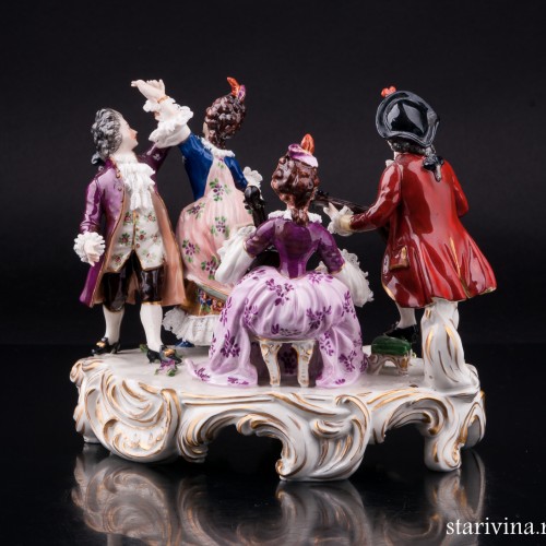 Концерт, кружевная миниатюра, Volkstedt, Германия, до 1935 г