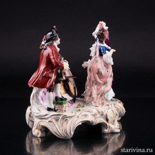 Концерт, кружевная миниатюра, Volkstedt, Германия, до 1935 г