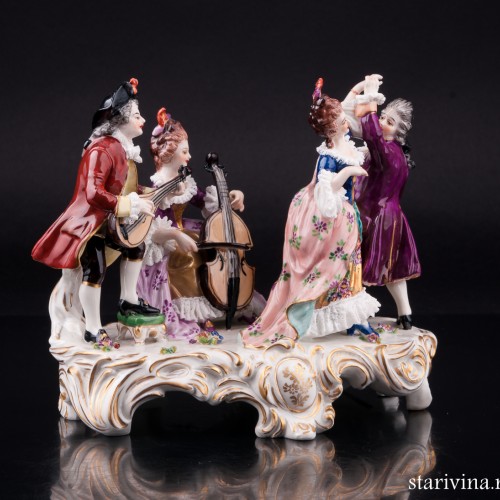 Концерт, кружевная миниатюра, Volkstedt, Германия, до 1935 г