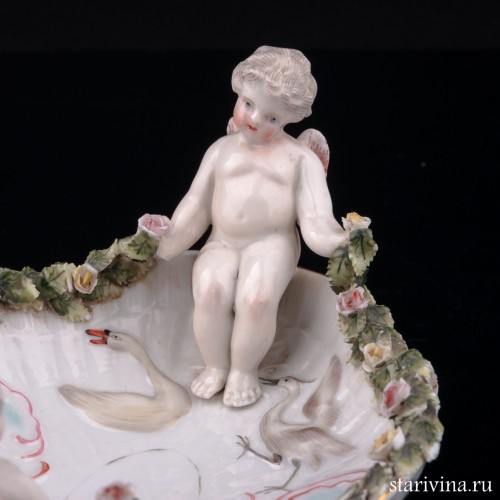 Два ангелочка, вазочка, Германия, 19 в