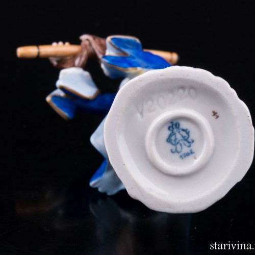 Обезьяна с флейтой, Volkstedt, Германия, сер. 20 в