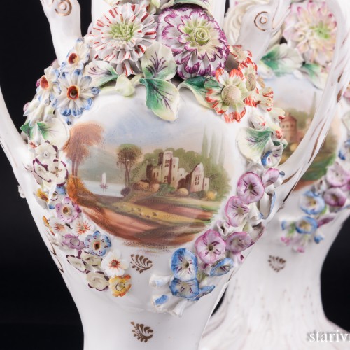 Две декоративные вазы, Coalport, Великобритания, кон. 19 - нач. 20 вв