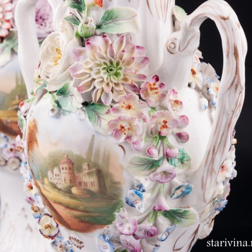 Две декоративные вазы, Coalport, Великобритания, кон. 19 - нач. 20 вв