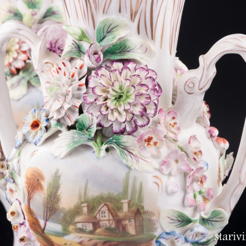 Две декоративные вазы, Coalport, Великобритания, кон. 19 - нач. 20 вв