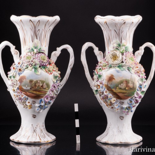 Две декоративные вазы, Coalport, Великобритания, кон. 19 - нач. 20 вв