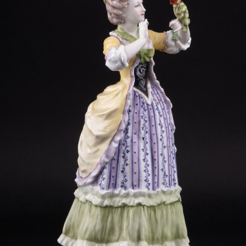 Девушка с попугаем, Karl Ens, Германия, нач. 20 в