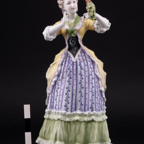 Девушка с попугаем, Karl Ens, Германия, нач. 20 в