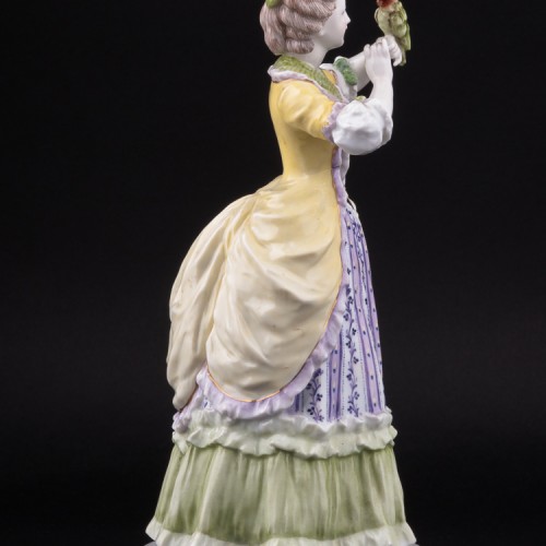 Девушка с попугаем, Karl Ens, Германия, нач. 20 в