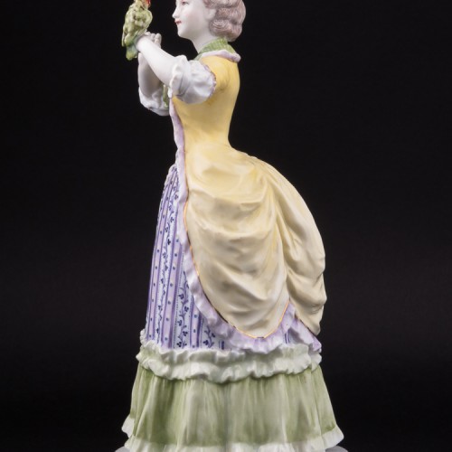 Девушка с попугаем, Karl Ens, Германия, нач. 20 в