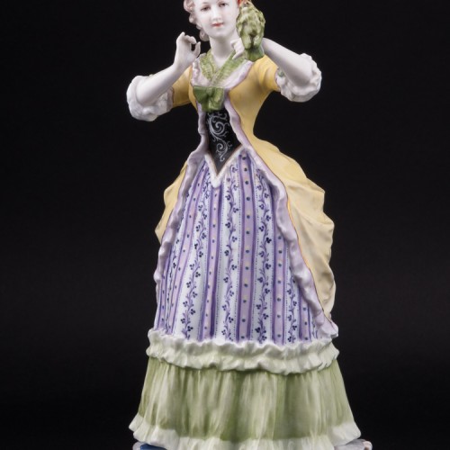 Девушка с попугаем, Karl Ens, Германия, нач. 20 в