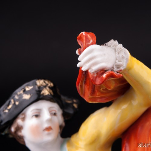 Статуэтка танцовщицы из фарфора Испанский танец, кружевная, Volkstedt, Германия, до 1935 г.