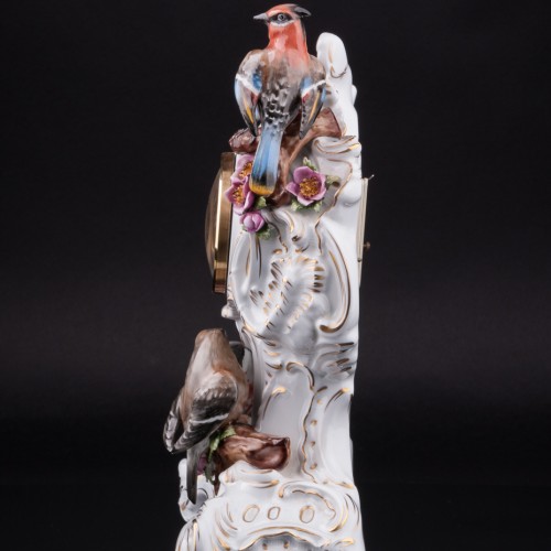 Фарфоровые часы Три птицы, Unterweissbach, Германия, 1990 гг