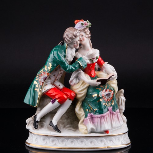 Пара с книгой, Sitzendorf, Германия, пер. пол. 20 в