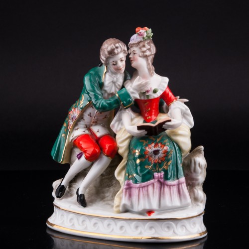 Пара с книгой, Sitzendorf, Германия, пер. пол. 20 в