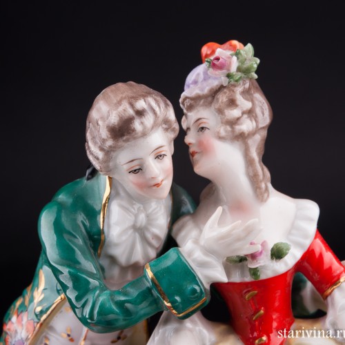 Пара с книгой, Sitzendorf, Германия, пер. пол. 20 в