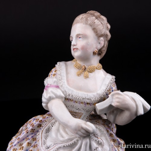 Девушка с нотами, Meissen, Германия, 19 в