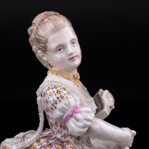 Девушка с нотами, Meissen, Германия, 19 в