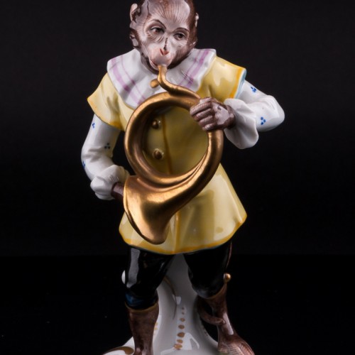 Обезьяна с валторной, Volkstedt, Германия, сер. 20 в