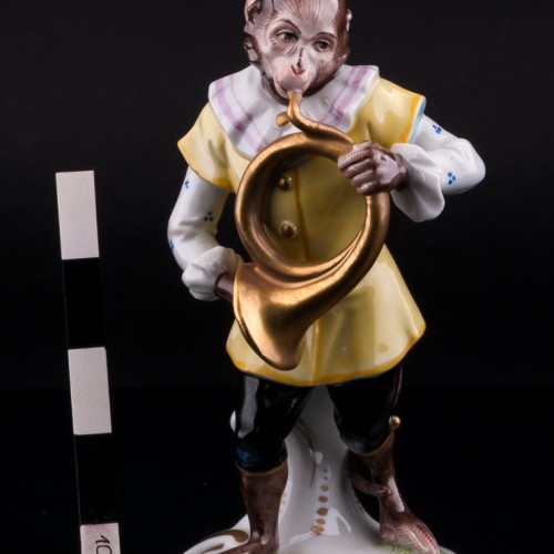 Обезьяна с валторной, Volkstedt, Германия, сер. 20 в