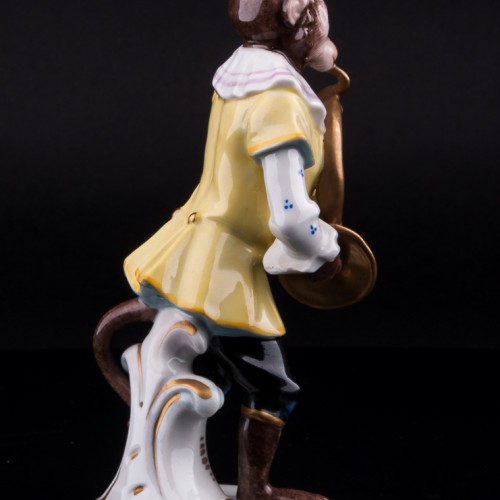 Обезьяна с валторной, Volkstedt, Германия, сер. 20 в