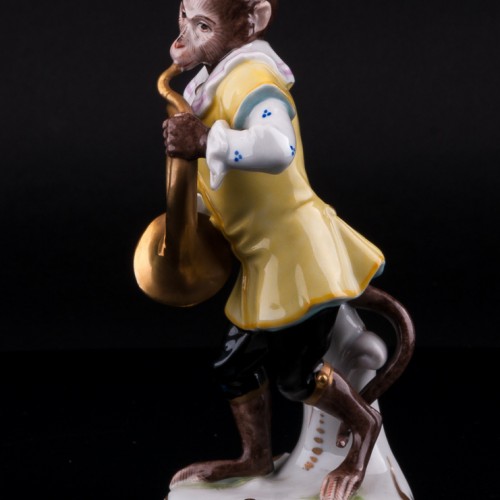 Обезьяна с валторной, Volkstedt, Германия, сер. 20 в