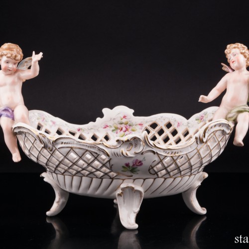 Фруктовница Два ангелочка, Sitzendorf, Германия, 1880-1906 гг