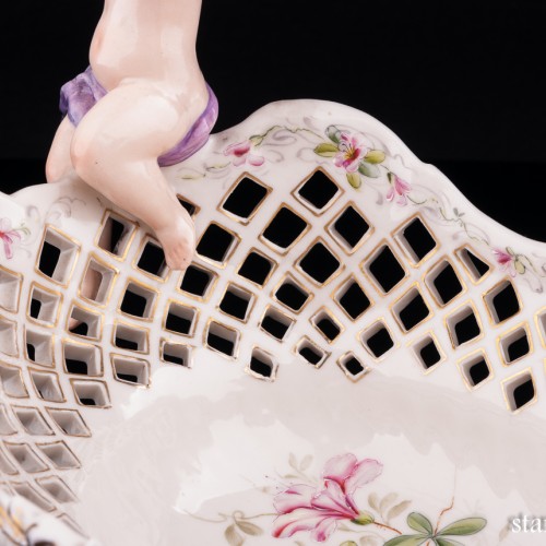 Фруктовница Два ангелочка, Sitzendorf, Германия, 1880-1906 гг