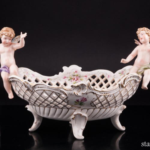 Фруктовница Два ангелочка, Sitzendorf, Германия, 1880-1906 гг