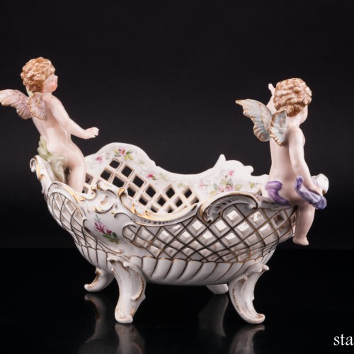 Фруктовница Два ангелочка, Sitzendorf, Германия, 1880-1906 гг