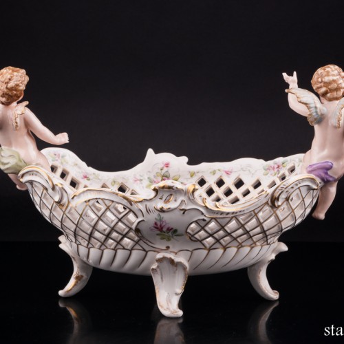 Фруктовница Два ангелочка, Sitzendorf, Германия, 1880-1906 гг