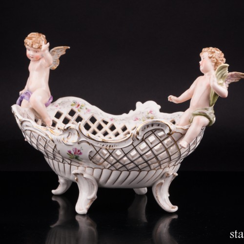 Фруктовница Два ангелочка, Sitzendorf, Германия, 1880-1906 гг