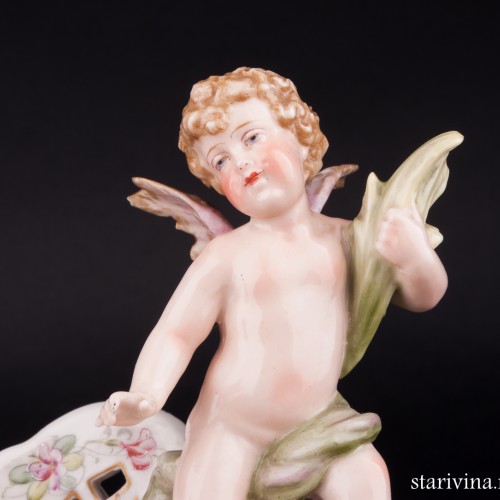 Фруктовница Два ангелочка, Sitzendorf, Германия, 1880-1906 гг