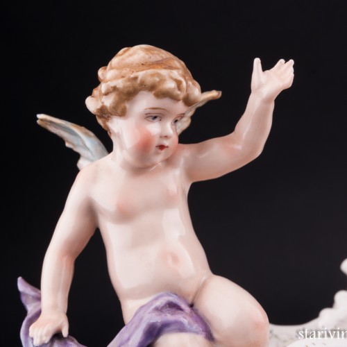 Фруктовница Два ангелочка, Sitzendorf, Германия, 1880-1906 гг