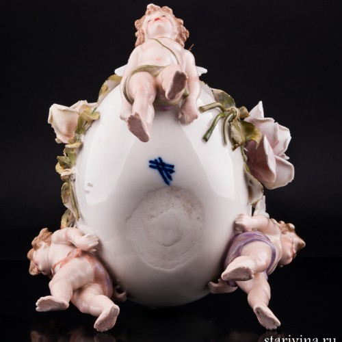 Пасхальная композиция с тремя путти, Sitzendorf, Германия, кон. 19 в