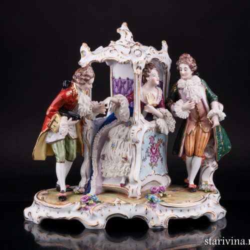 У портшеза, кружевная, E. A. Muller, Германия, кон. 19 - нач. 20 вв